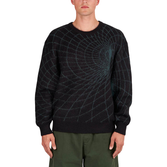 metalwood Wormhole Shaggy Sweater (Schwarz / Grün)  - Allike Store