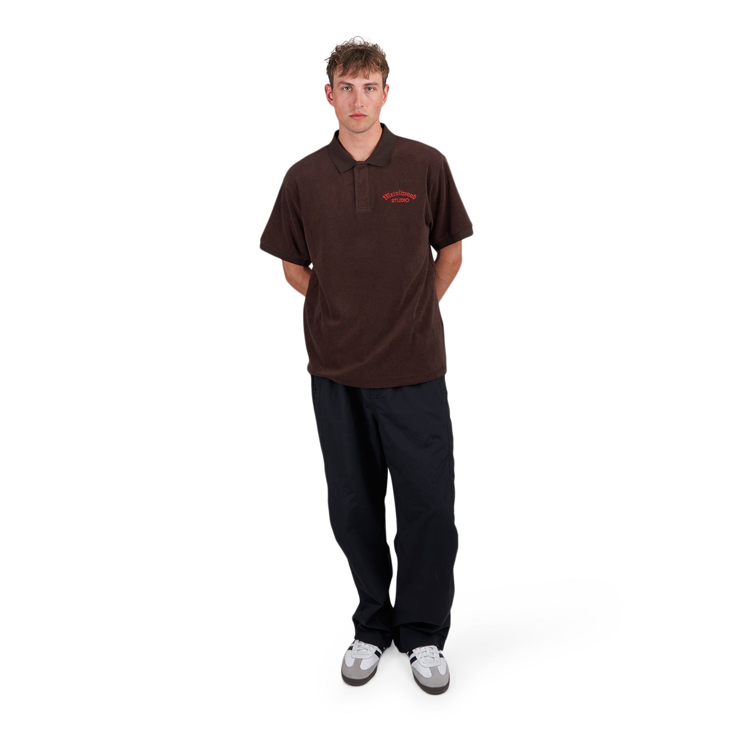 Metalwood Medieval Terry Polo (Braun / Rot) - Allike Store