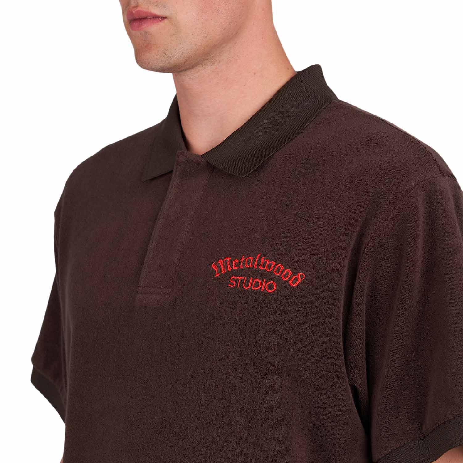 Metalwood Medieval Terry Polo (Braun / Rot) - Allike Store