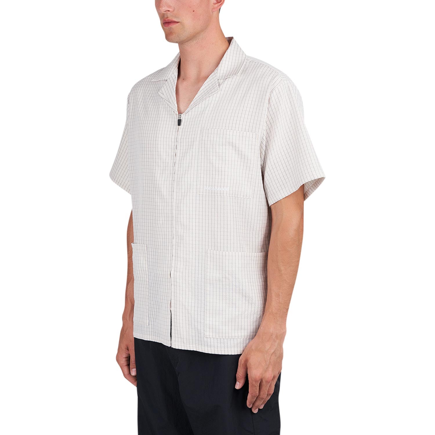 Metalwood Textured Caddie Shirt (Beige) - Allike Store