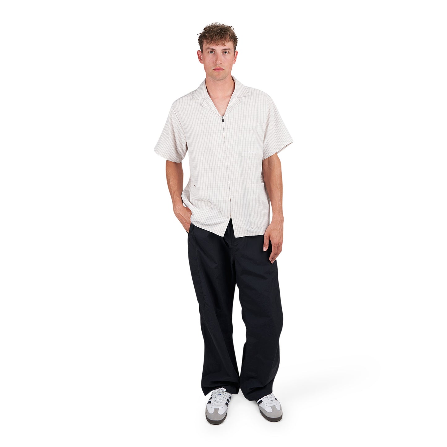 Metalwood Textured Caddie Shirt (Beige) - Allike Store