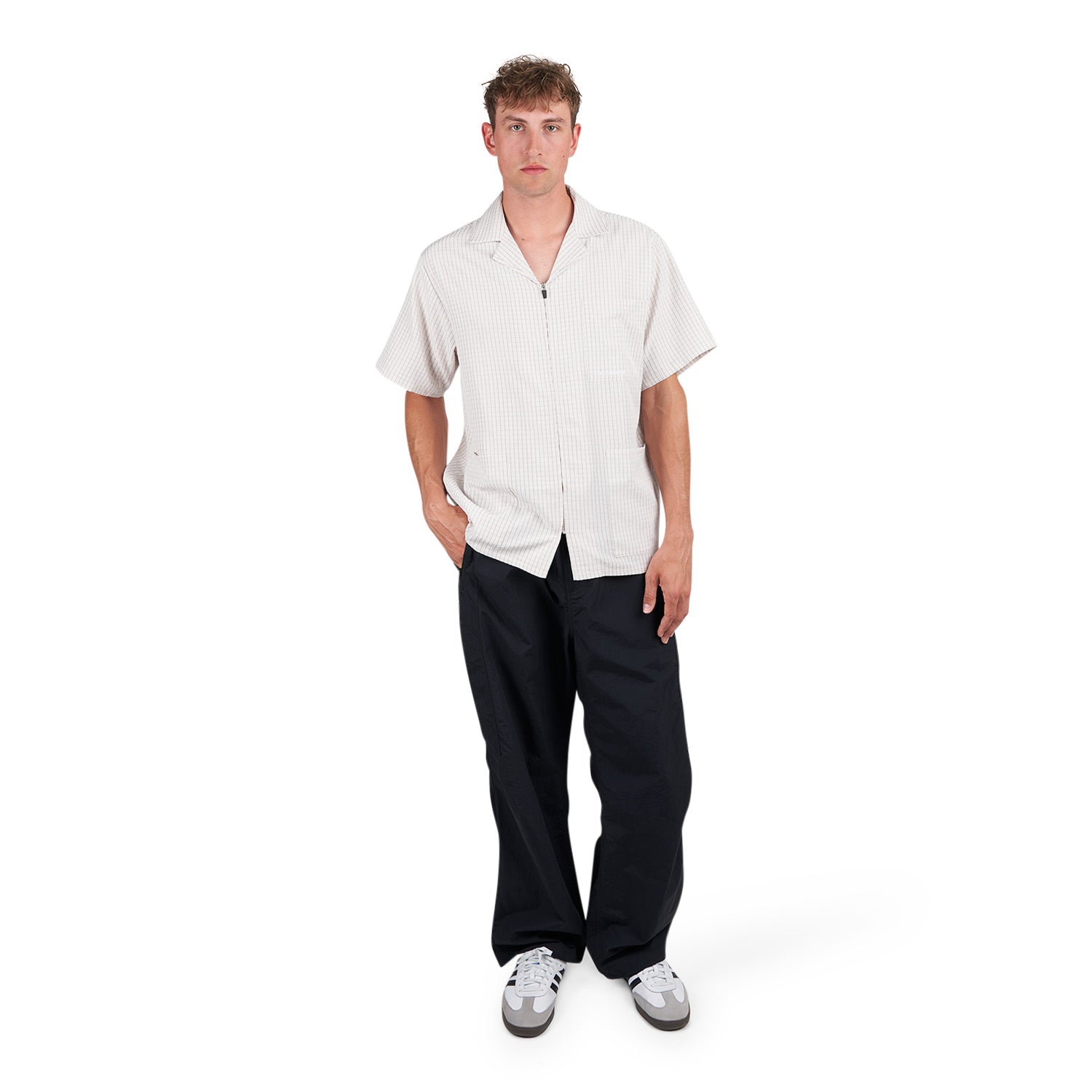 Metalwood Textured Caddie Shirt (Beige) - Allike Store