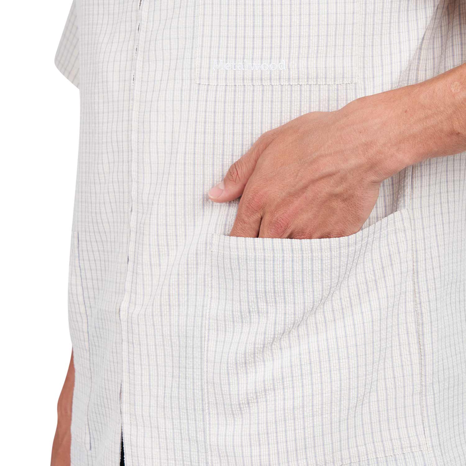 Metalwood Textured Caddie Shirt (Beige) - Allike Store