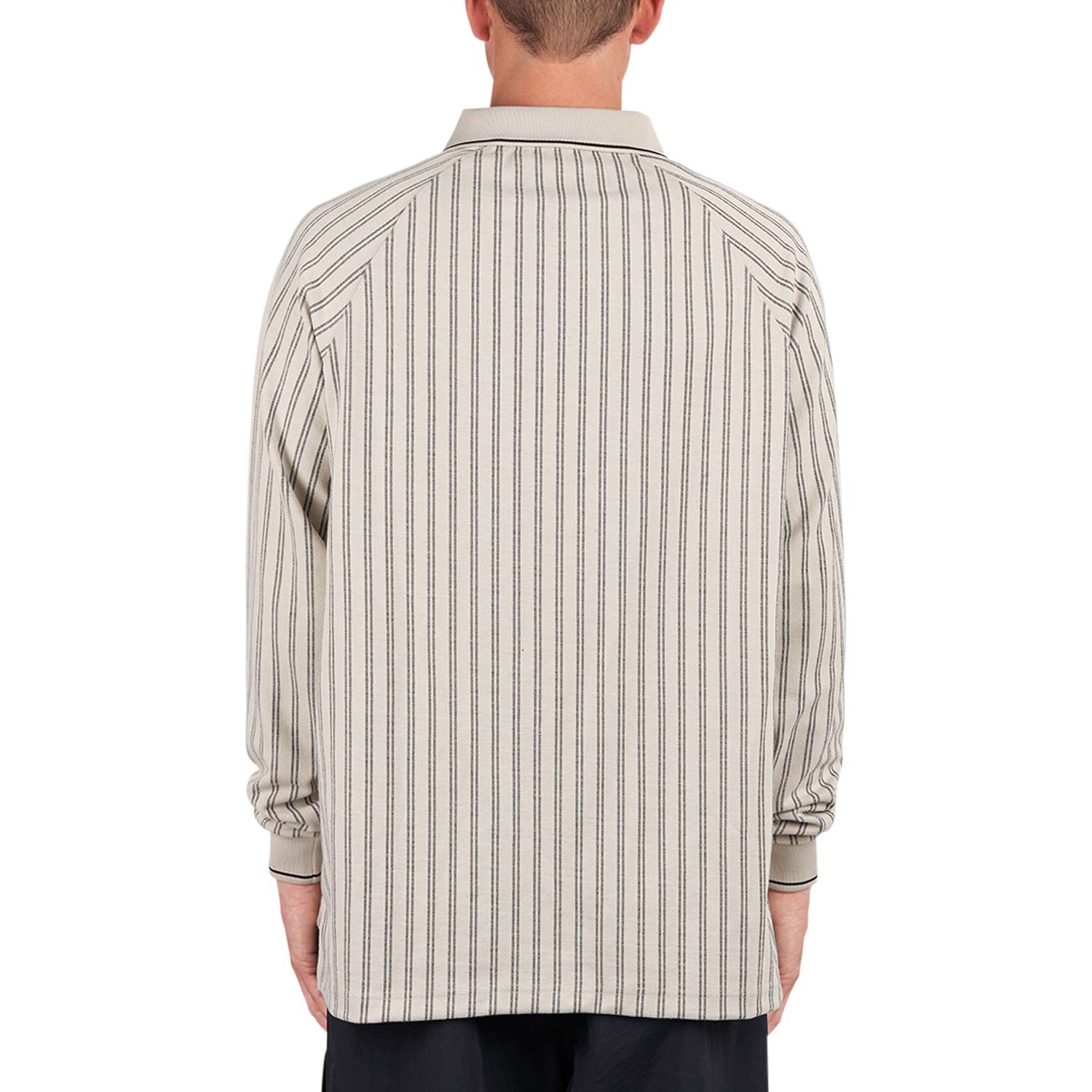 Metalwood Ribbed LS Polo (Beige) - Allike Store