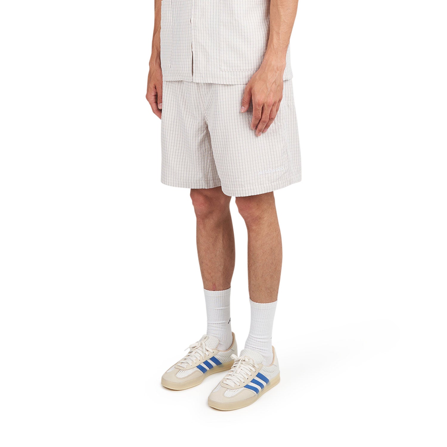 Metalwood Textured Caddie Shorts (Beige) - Allike Store