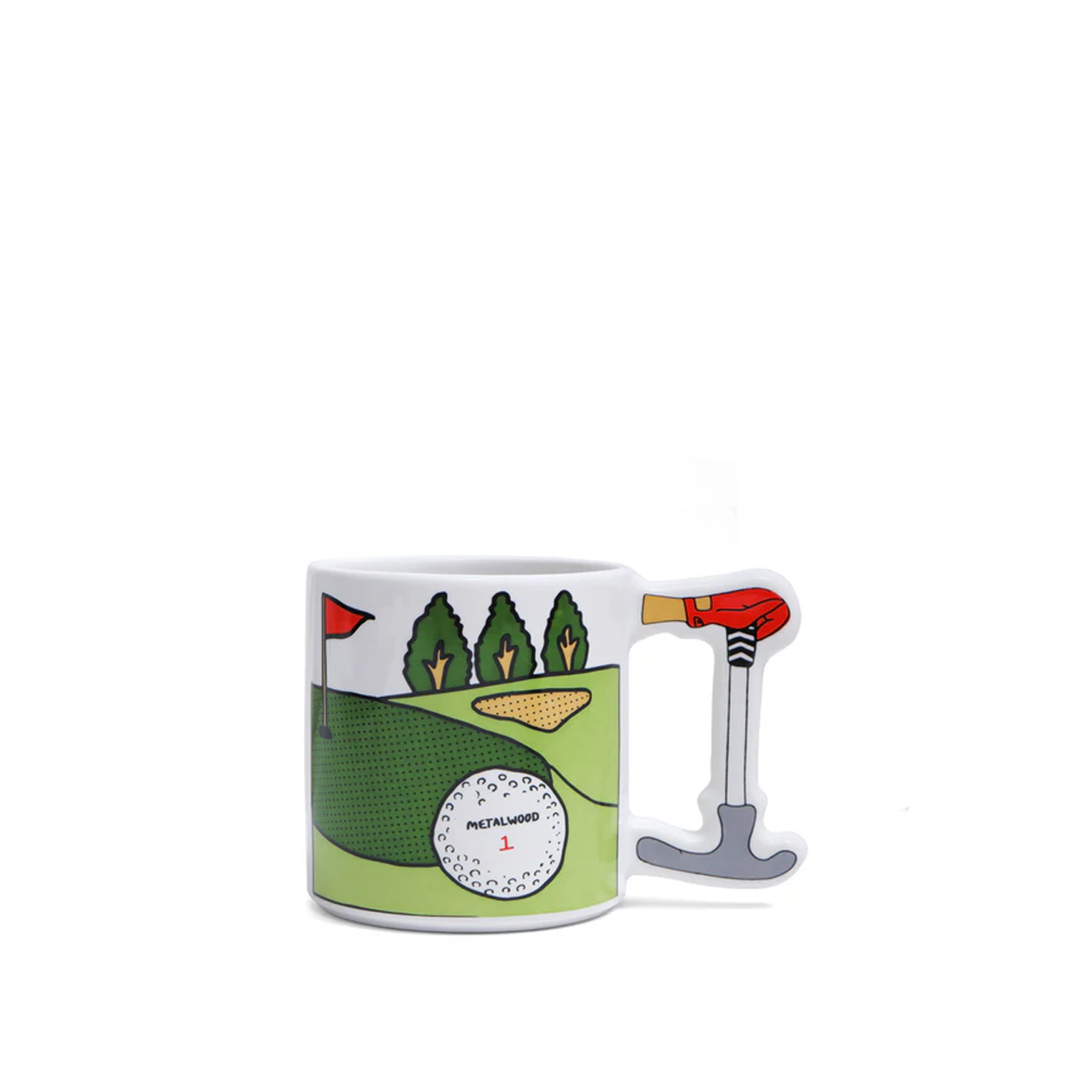 Metalwood Putt Putt Ceramic Mug (Weiss) - Allike Store