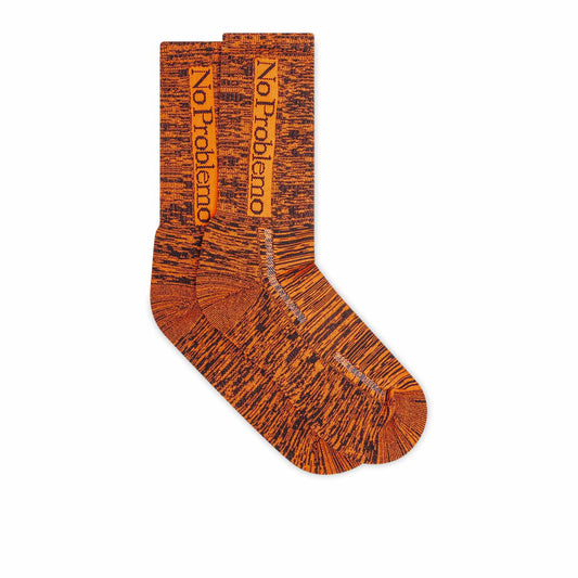 No Problemo Glitch Knit Socks (Orange)  - Allike Store