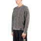 Neighborhood Washed Crewneck Cable Sweater (Schwarz)  - Allike Store