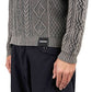 Neighborhood Washed Crewneck Cable Sweater (Schwarz)  - Allike Store