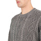 Neighborhood Washed Crewneck Cable Sweater (Schwarz)  - Allike Store