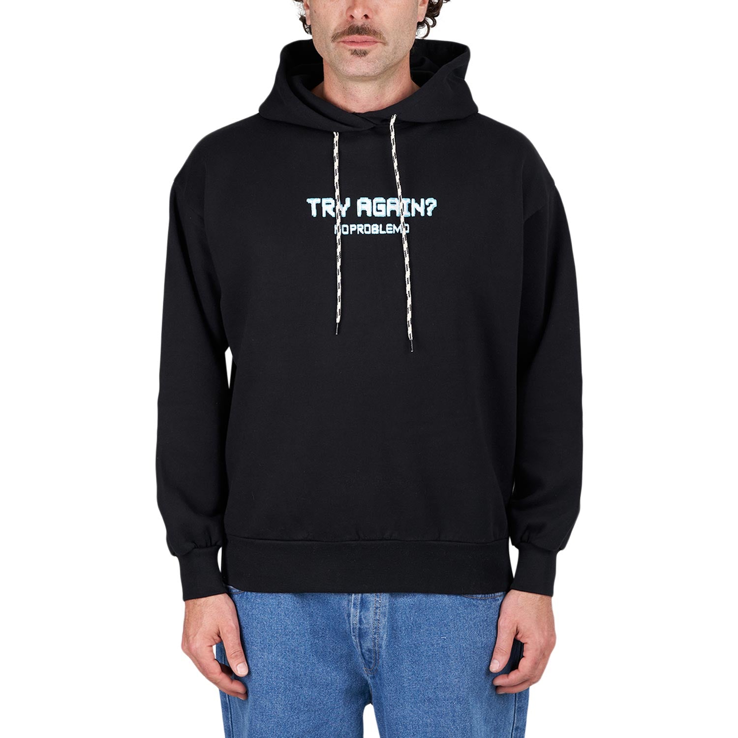 No Problemo Try Again Hoodie (Schwarz) - Allike Store