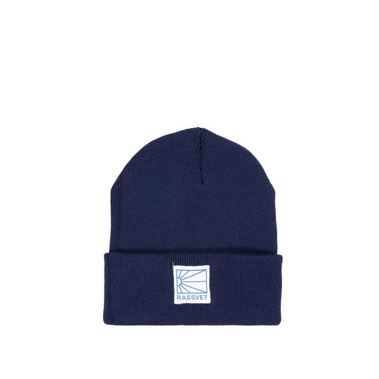 Rassvet Logo Tag Beanie (Navy)