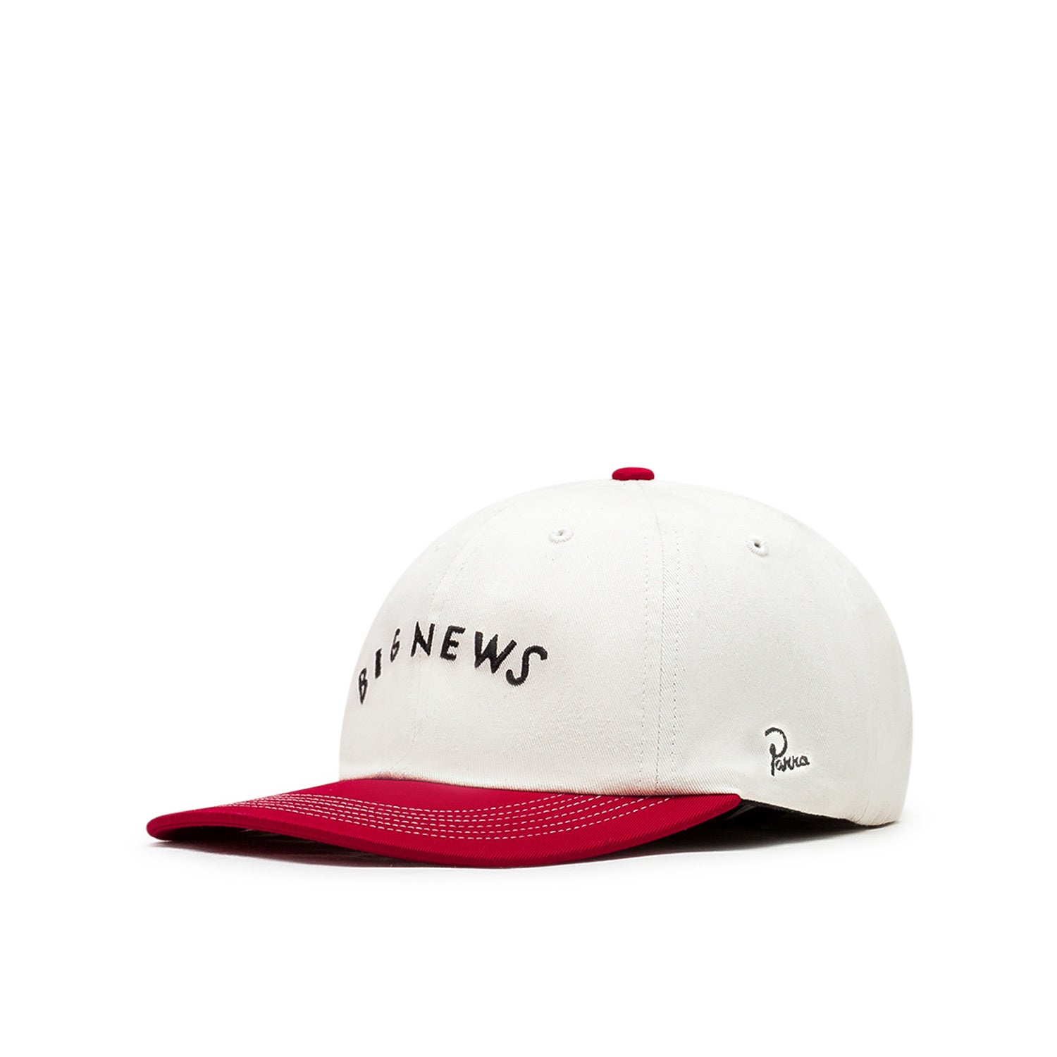 by Parra Big News 6 Panel Hat (Weiss / Rot) - Allike Store