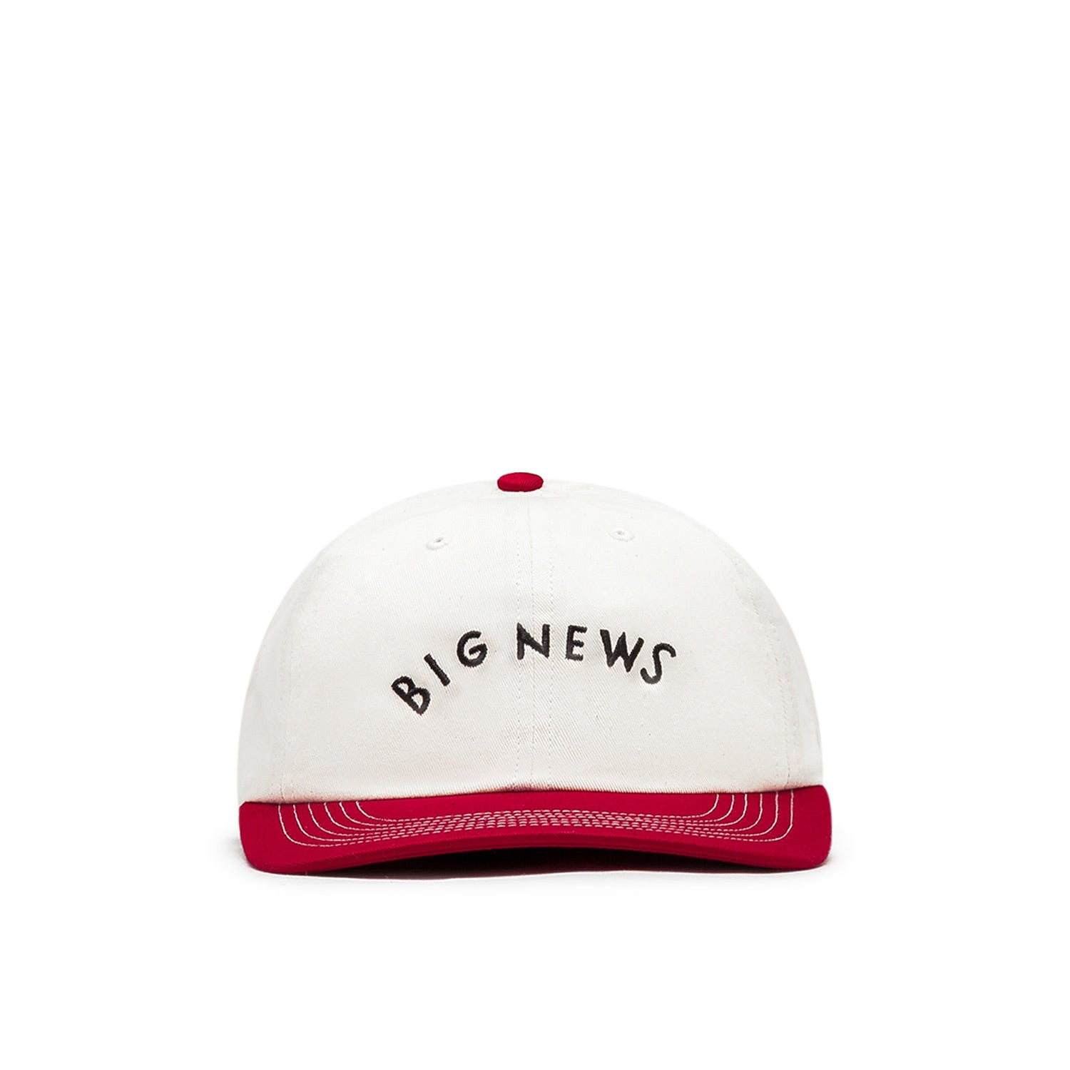 by Parra Big News 6 Panel Hat (Weiss / Rot) - Allike Store