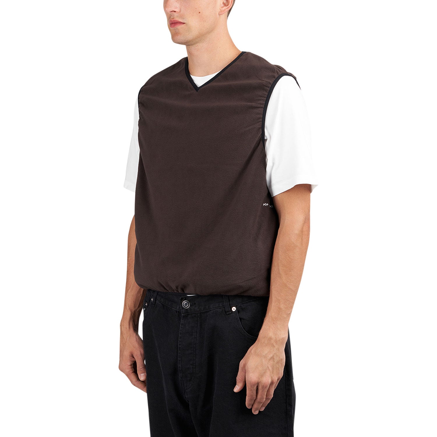 Pop Trading Company Reversible Fleece Vest (Braun)  - Allike Store