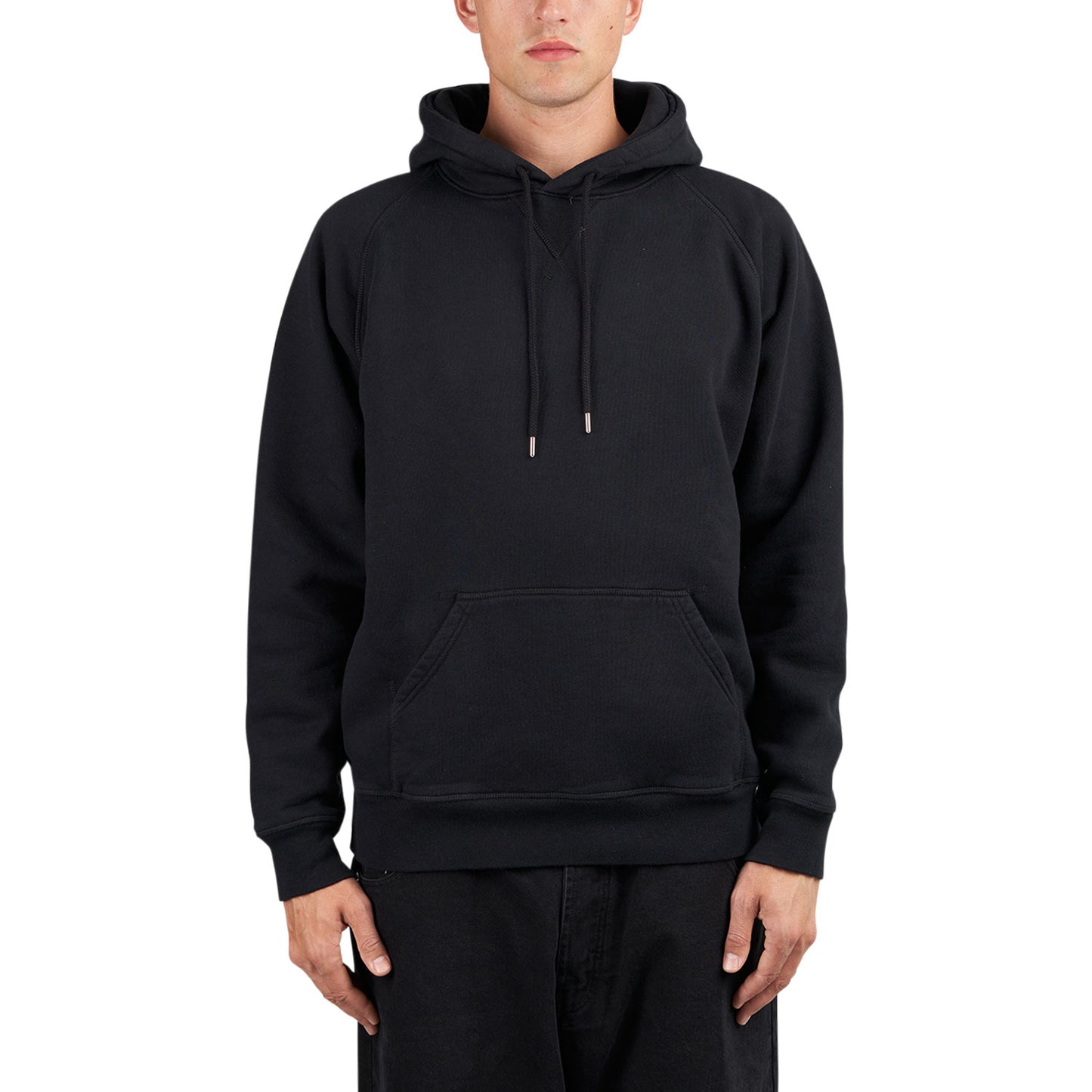 Pop Trading Company Logo Hooded Sweat (Schwarz / Weiss)  - Allike Store