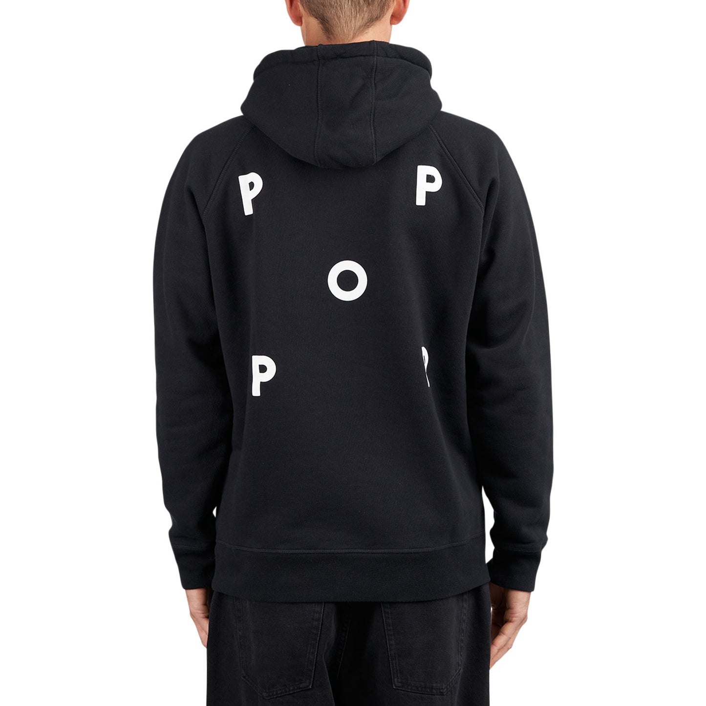 Pop Trading Company Logo Hooded Sweat (Schwarz / Weiss)  - Allike Store