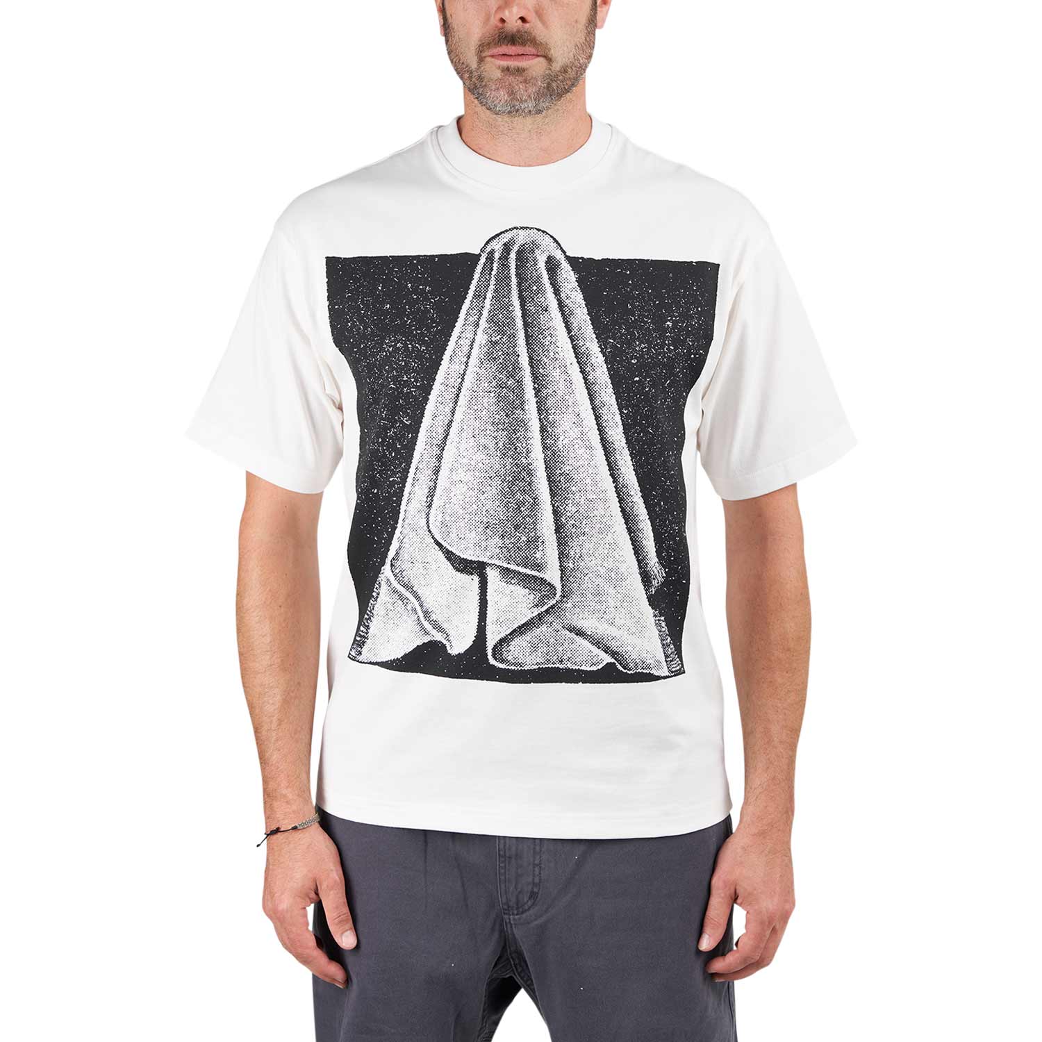The Trilogy Tapes TTT Drapery T-Shirt (Weiss / Schwarz) - Allike Store