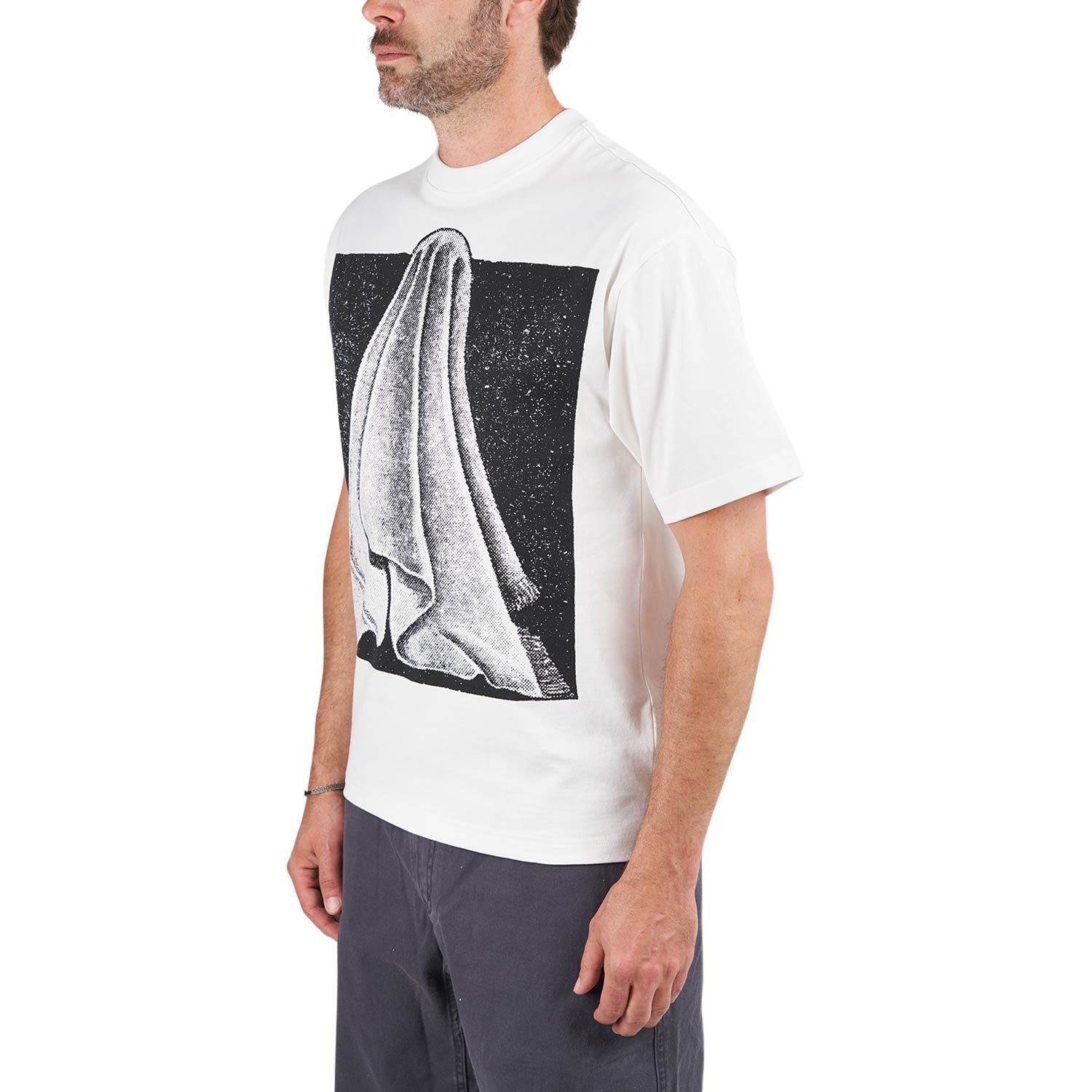 The Trilogy Tapes TTT Drapery T-Shirt (Weiss / Schwarz) - Allike Store