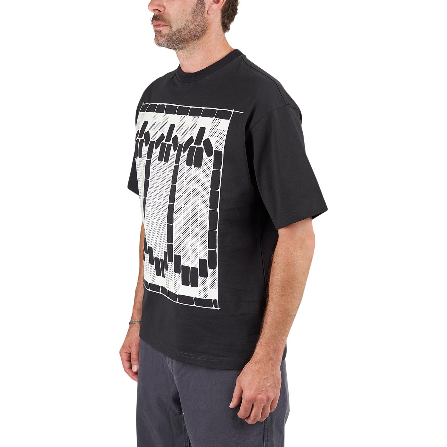 The Trilogy Tapes TTT Tetris Teeth T-Shirt (Schwarz / Glow in the Dark) - Allike Store