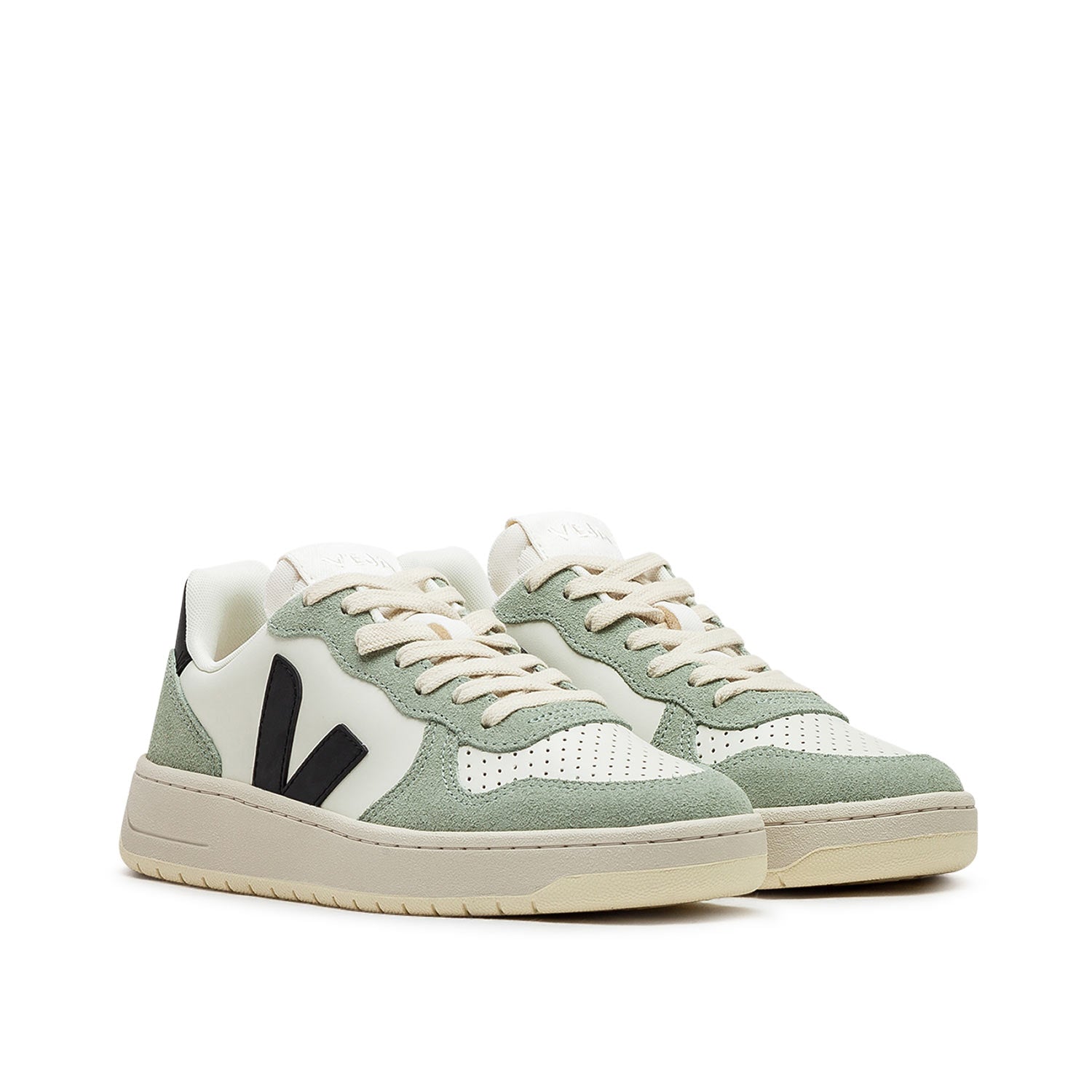 Veja WMNS V-10 Prime Leather (Beige / Grün / Schwarz) - Allike Store