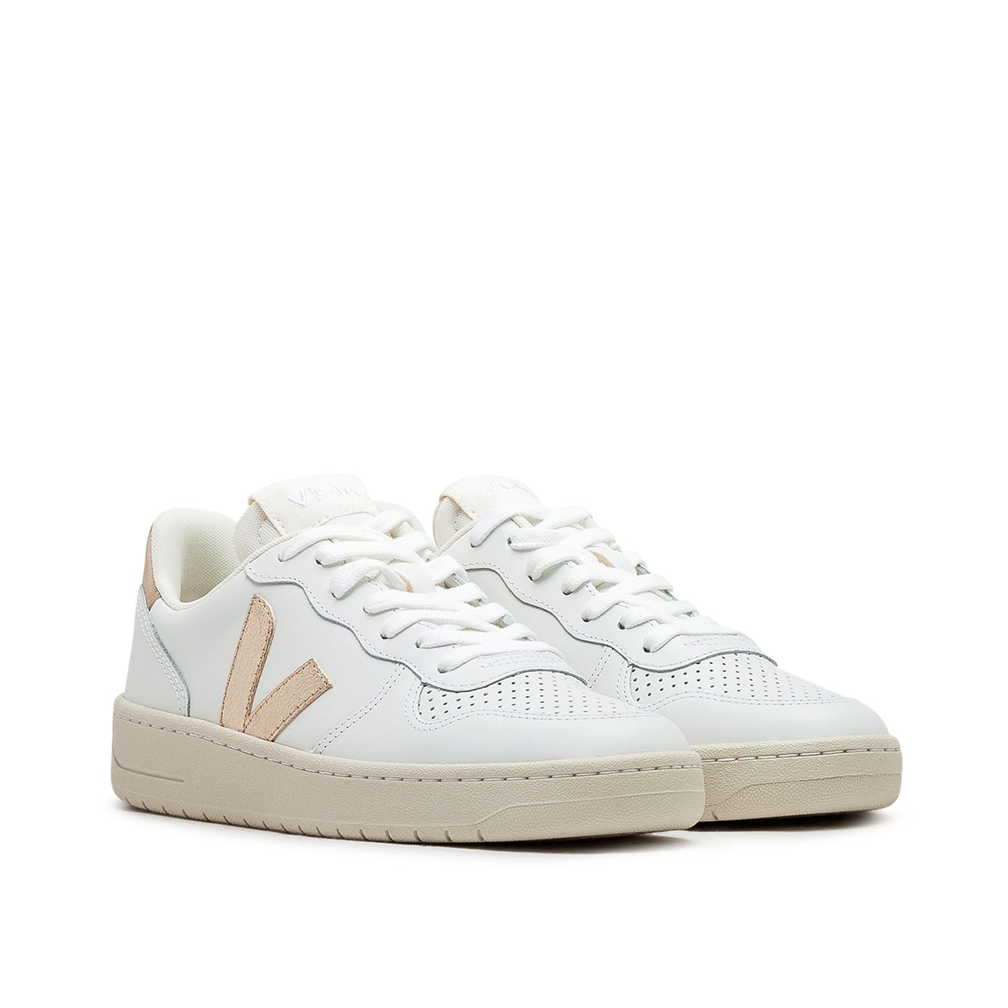 Veja WMNS Leather (Weiß / Gold) - Allike Store