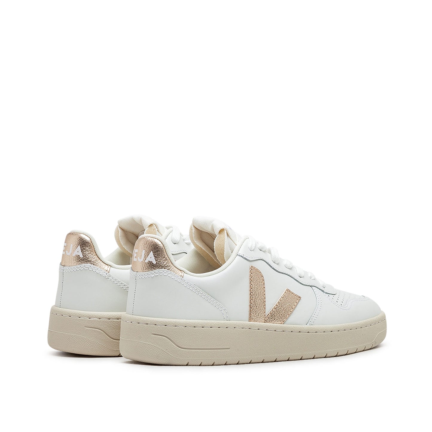 Veja WMNS Leather (Weiß / Gold) - Allike Store