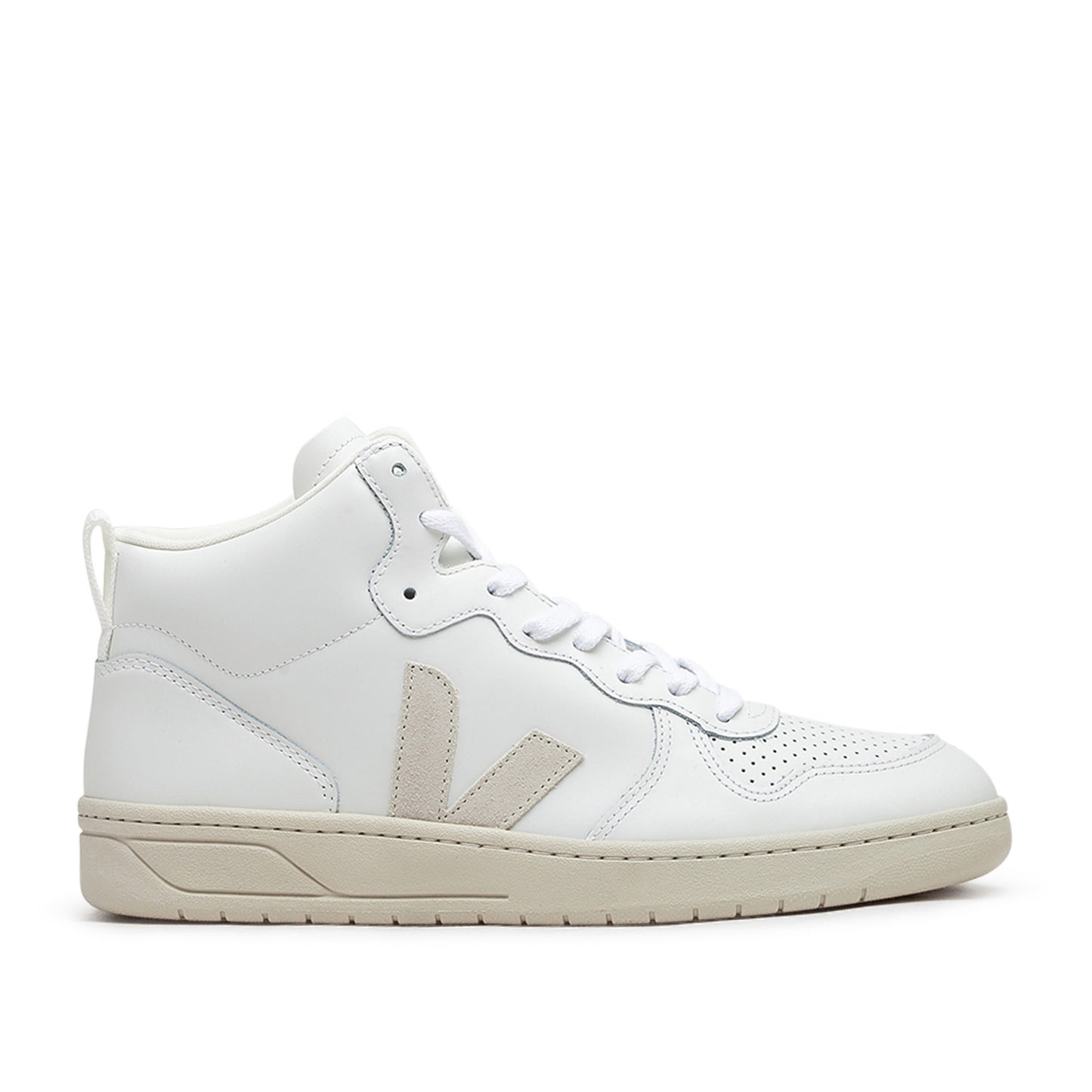 Veja V-15 Leather (Weiß / Beige)  - Allike Store