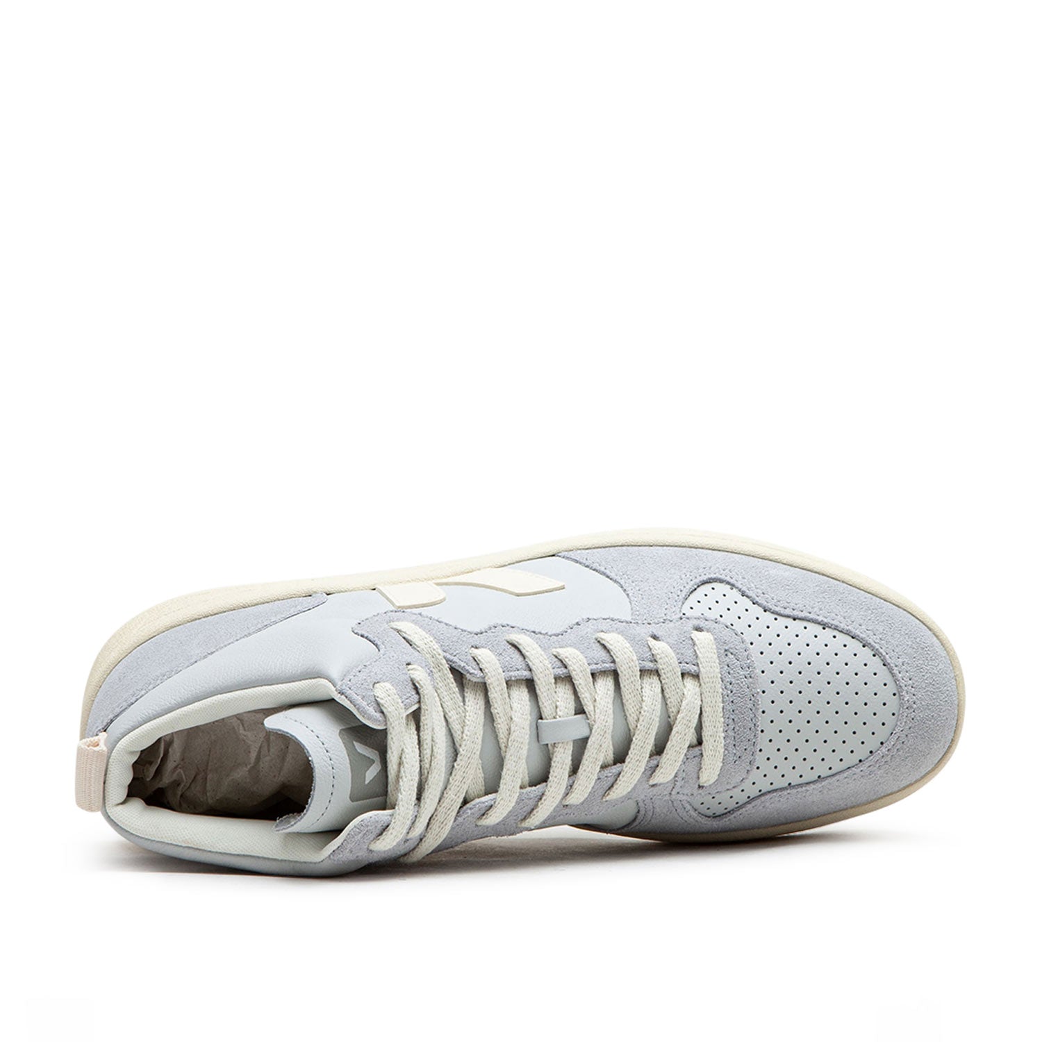 Veja V-15 Leather (Grau / Creme)  - Cheap Sneakersbe Jordan Outlet