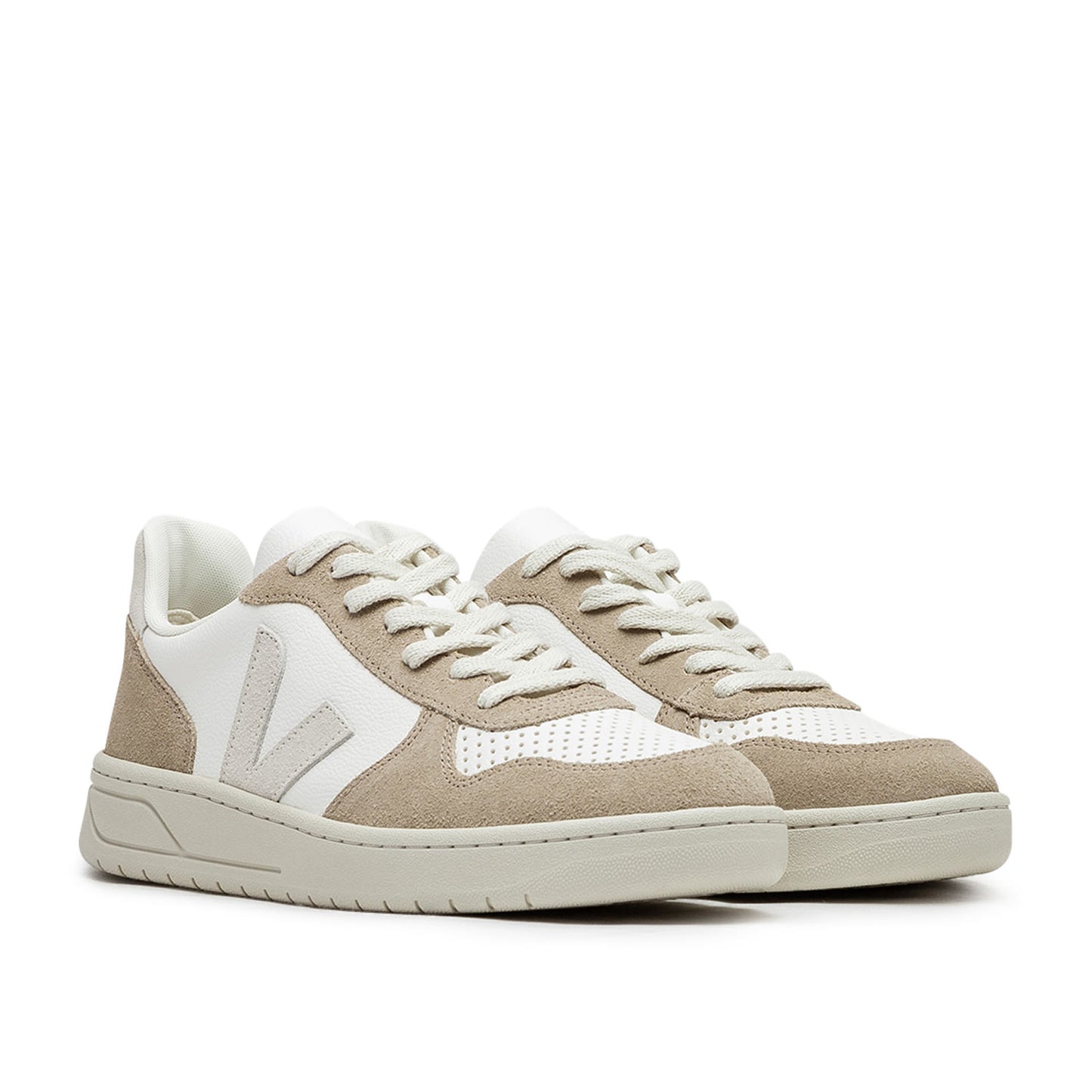 Veja WMNS V-10 Leather (Beige  / Braun)  - Cheap Cerbe Jordan Outlet