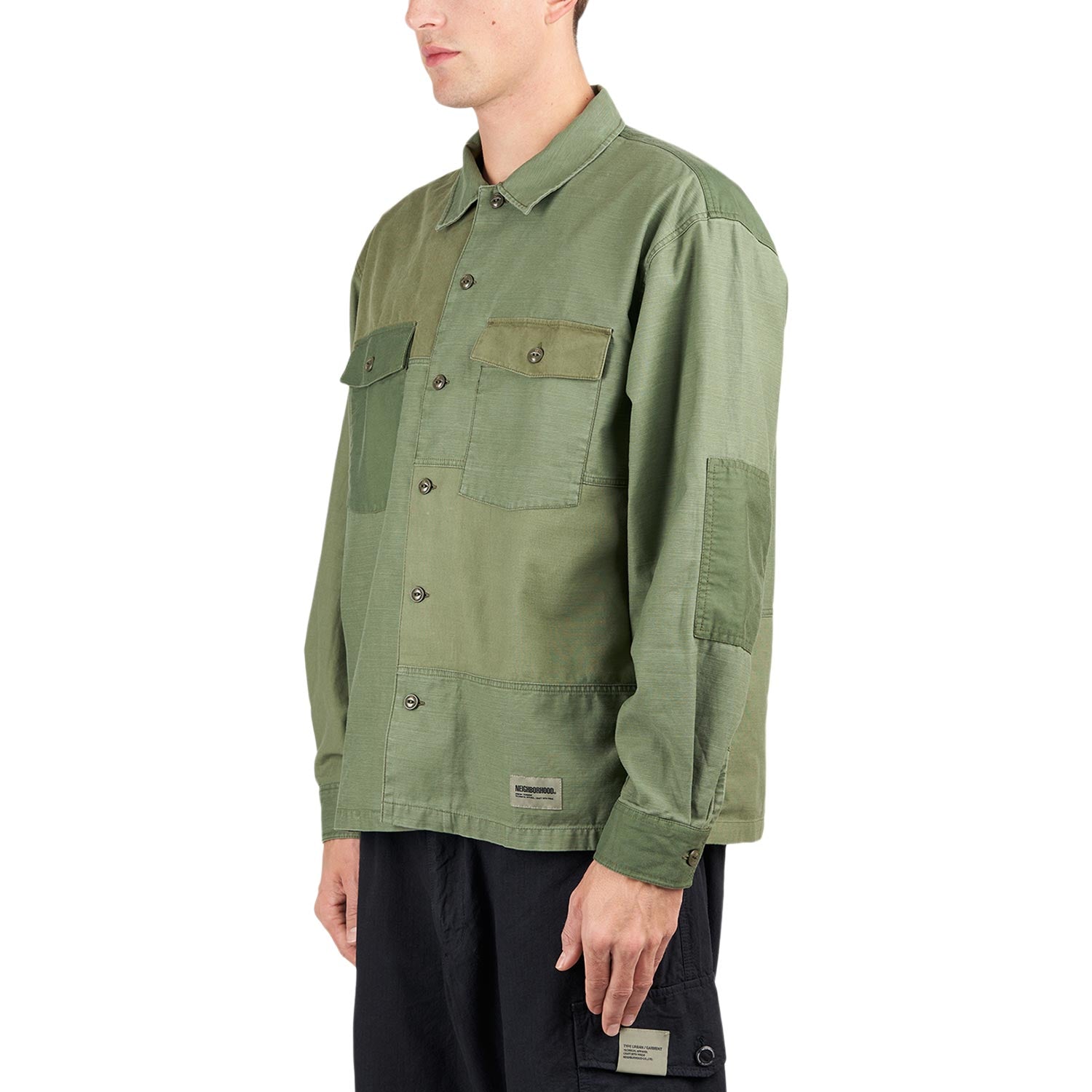 Neighborhood RM Utility Shirt LS (Oliv)  - Allike Store