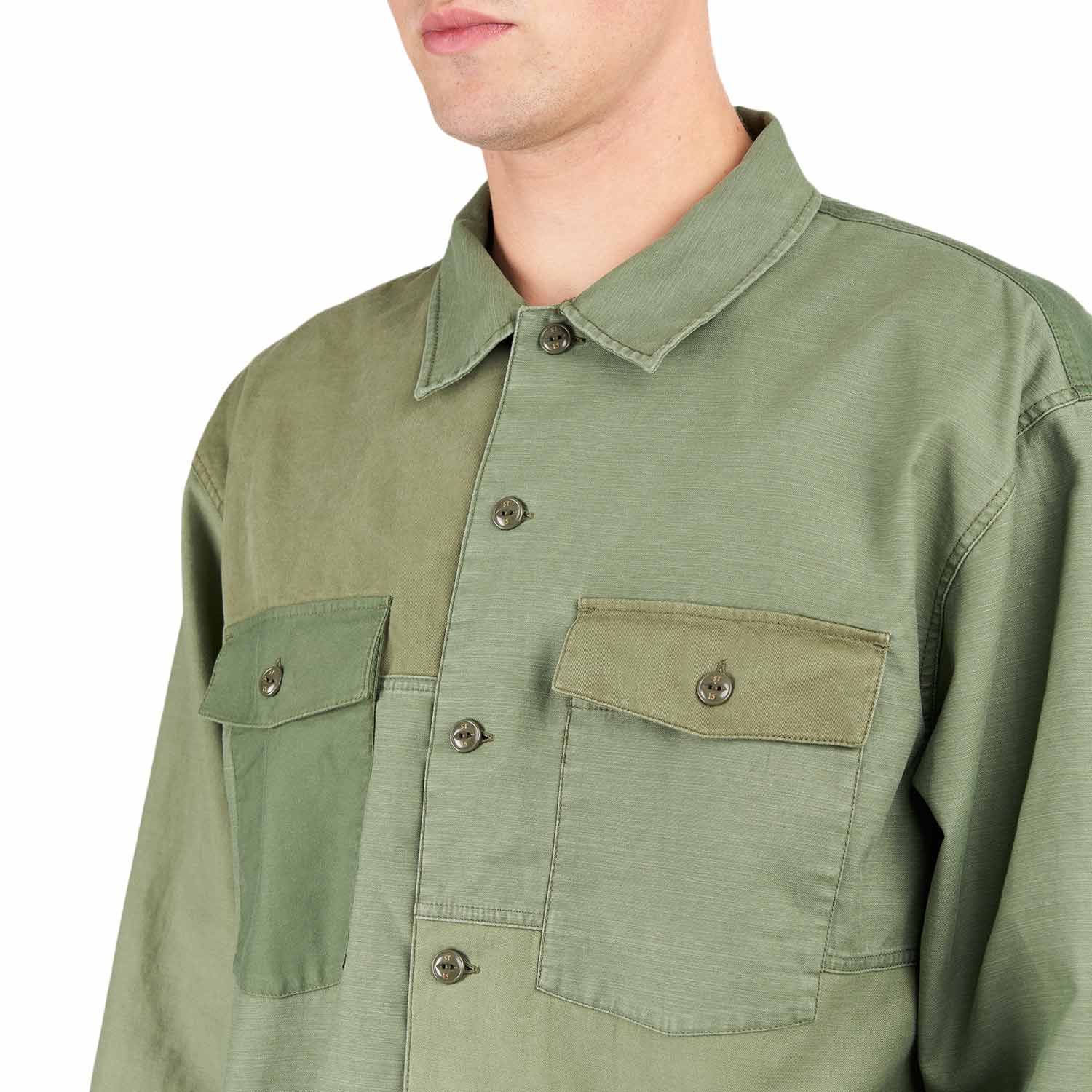 Neighborhood RM Utility Shirt LS (Oliv)  - Allike Store