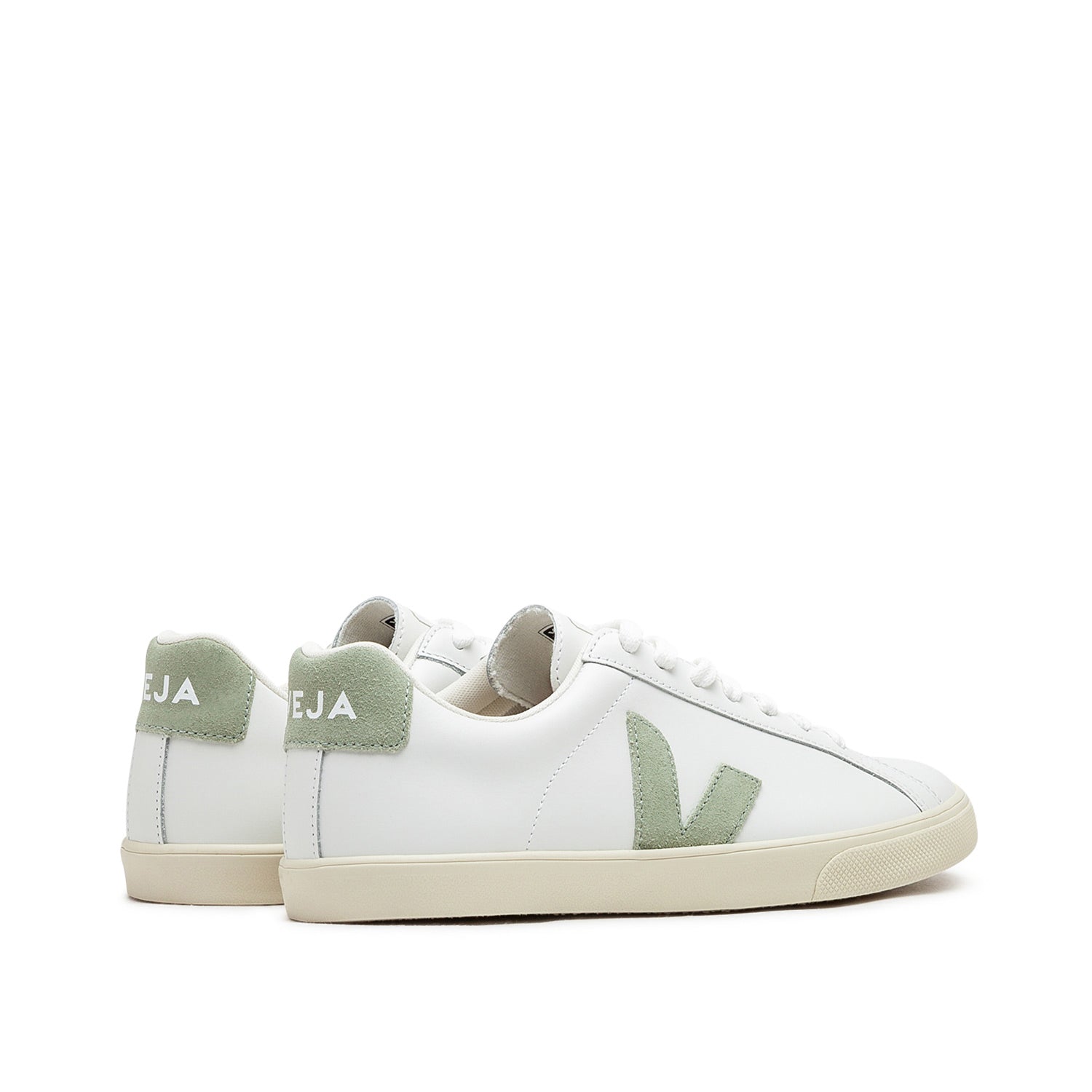 Veja WMNS Esplar Leather (Weiß / Oliv)  - Allike Store