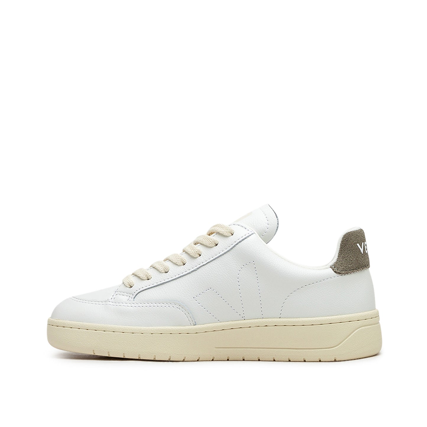 Veja WMNS V-12 Stitch O.T. Leather (Weiß / Oliv)  - Allike Store