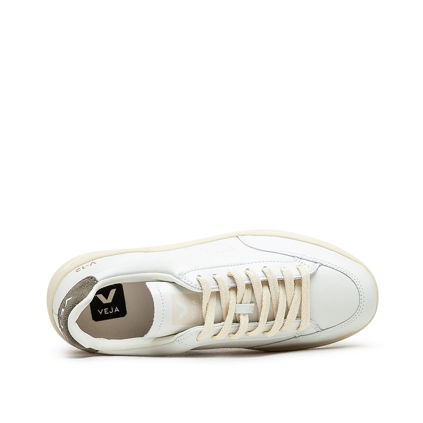 Veja WMNS V-12 Stitch O.T. Leather (Weiß / Oliv)  - Allike Store