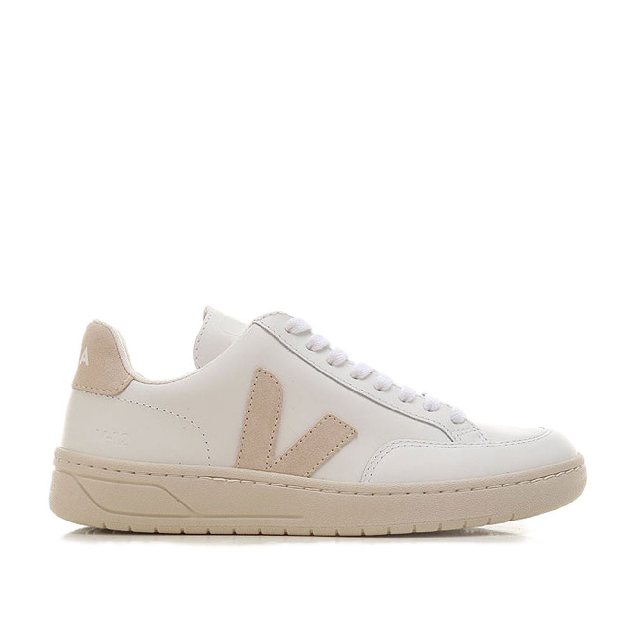 Veja WMNS V-12 Leather (Weiß / Beige)  - Allike Store