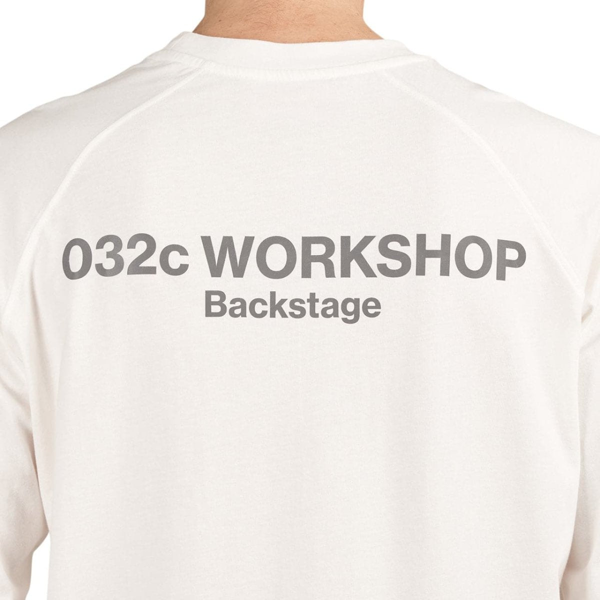 032c Backstage Raglan Longsleeve T-Shirt (Weiss)  - Allike Store