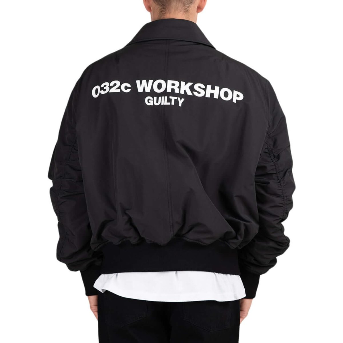 032c "Guilty" Classic Bomber Jacket (Schwarz)  - Allike Store