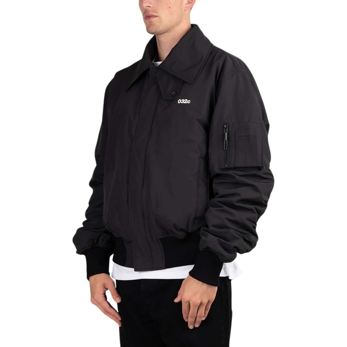 032c "Guilty" Classic Bomber Jacket (Schwarz)  - Allike Store