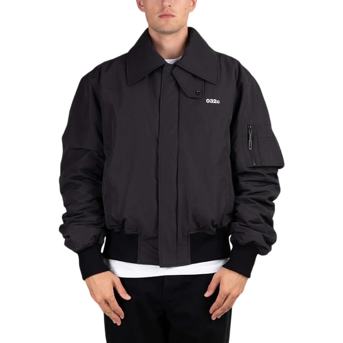 032c "Guilty" Classic Bomber Jacket (Schwarz)  - Allike Store