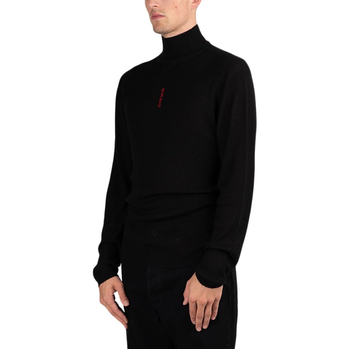 032c Seamless Turtleneck Black FW22 K 1051 Allike Store