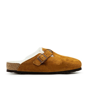 Birkenstock Boston Shearling Suede Leather (Braun)  - Allike Store