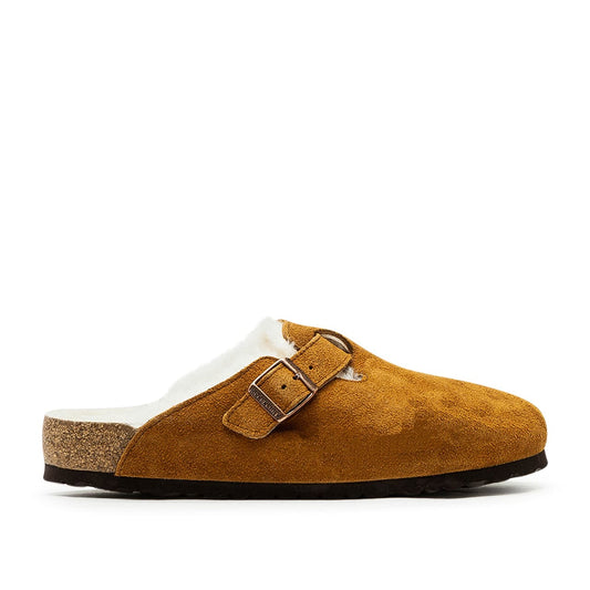 Birkenstock Boston Shearling Suede Leather (Braun)  - Allike Store