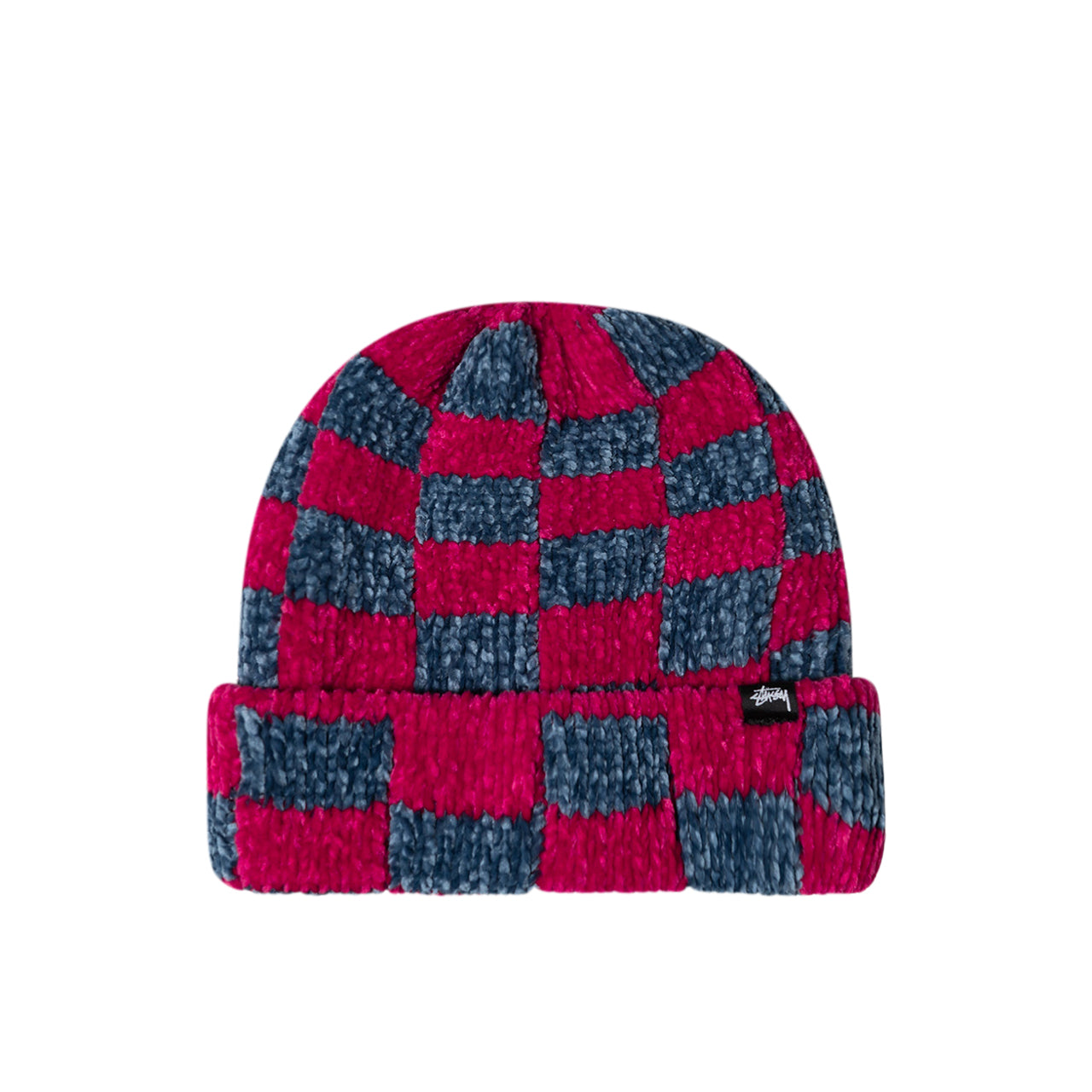 Stüssy Crochet Checkered Beanie (Rot / Grau)  - Allike Store