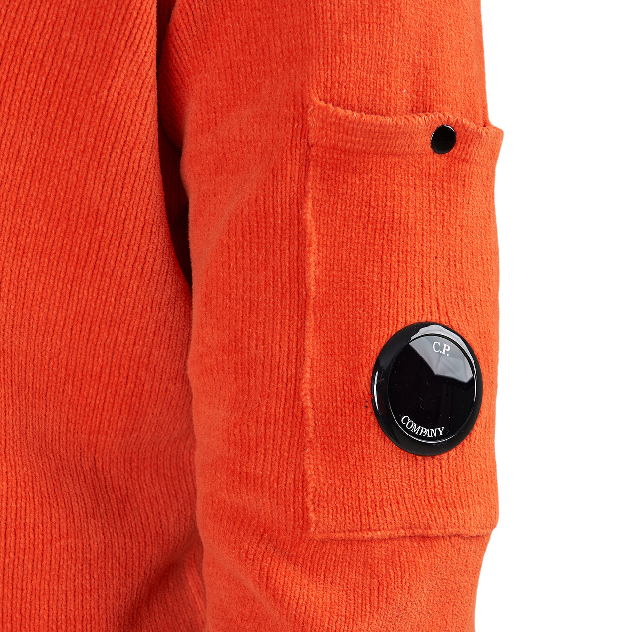 C.P. Company Chenille Cotton Crew Neck Knit (Orange)  - Allike Store