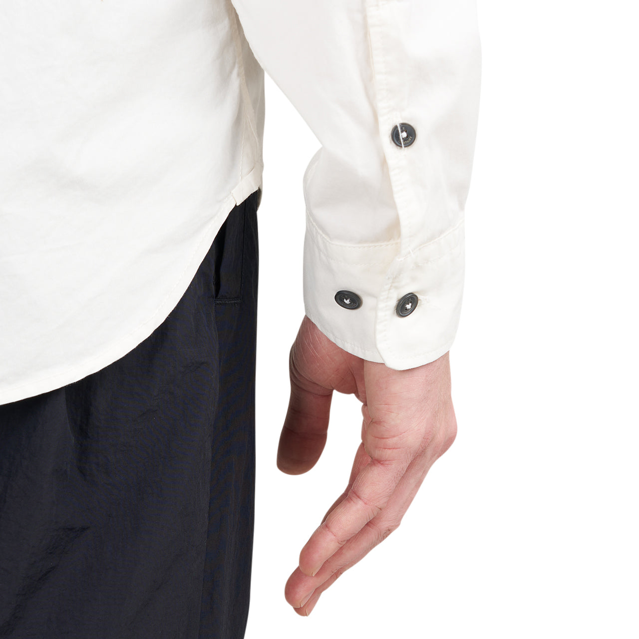 C.P. Company Gabardine Zipped Shirt (Weiß)  - Allike Store
