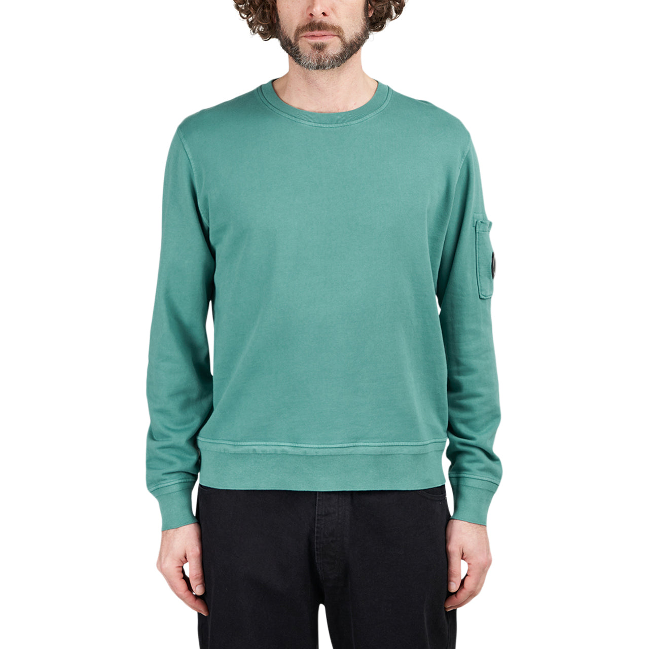 C.P. Company Cotton Fleece Resist Dyed Sweatshirt (Grün)  - Allike Store