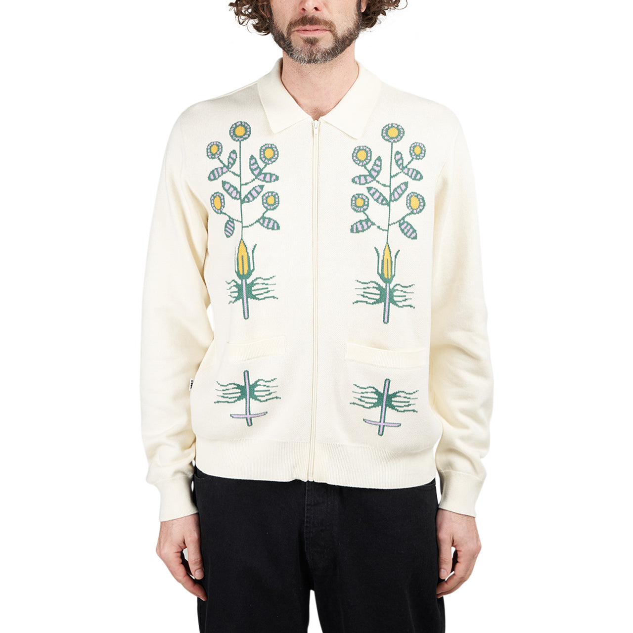 Obey Totem Cardigan (Beige)  - Allike Store