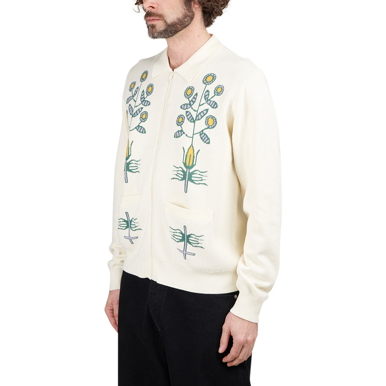 Obey Totem Cardigan (Beige)  - Allike Store