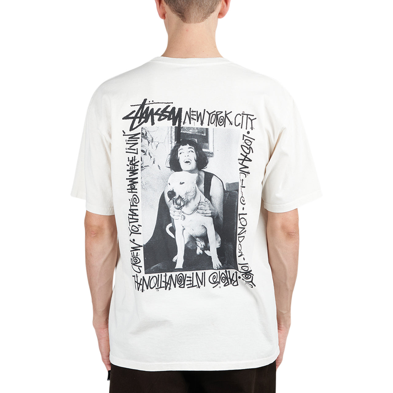 Stüssy How We'Re Livin' Pigment Dyed Tee (Weiß / Schwarz)  - Allike Store